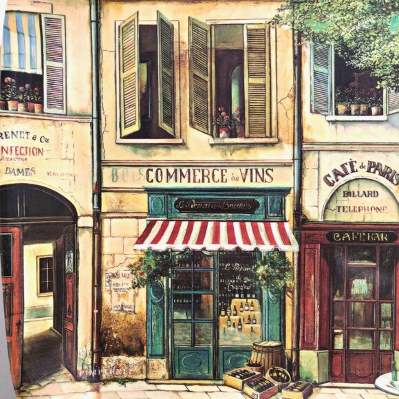 Pimpernel Parisian Scenes melamine small serving tray Paris Street Cafe Bistro - Picture 6 of 10